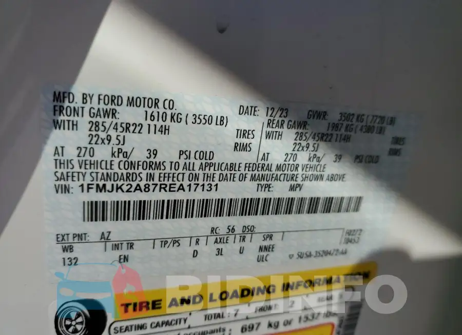 1FMJK2A87REA17131 Photo# 13