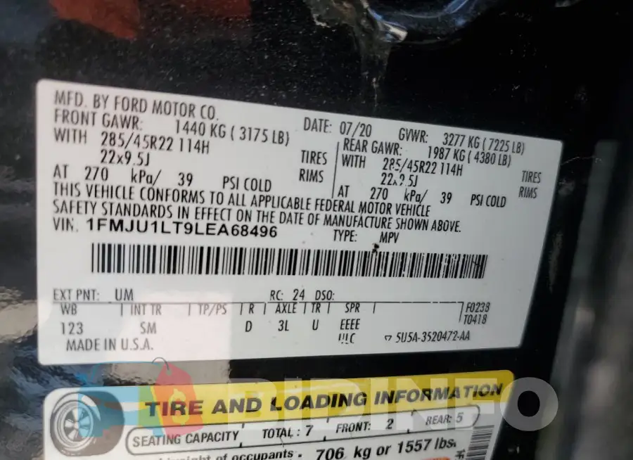 1FMJU1LT9LEA68496 Photo# 14