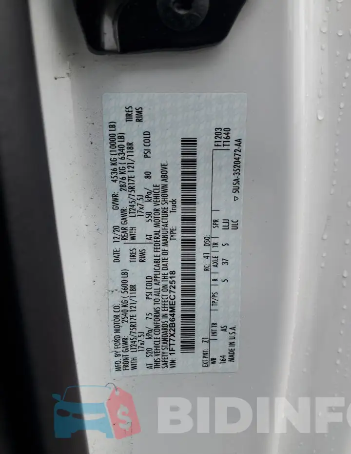 1FT7X2B64MEC72518 Photo# 12
