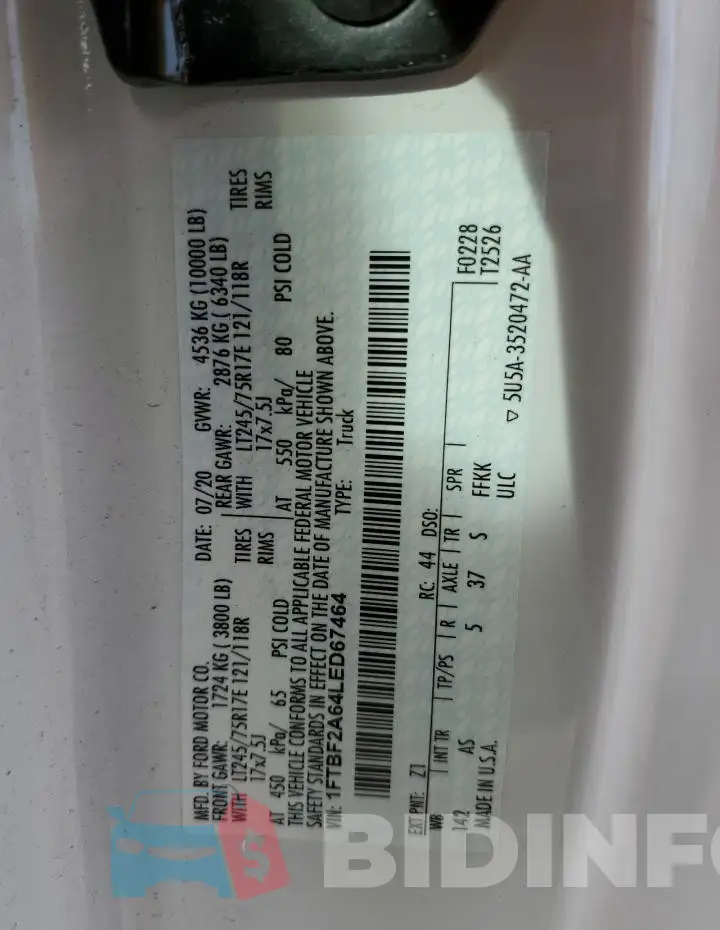 1FTBF2A64LED67464 Photo# 12