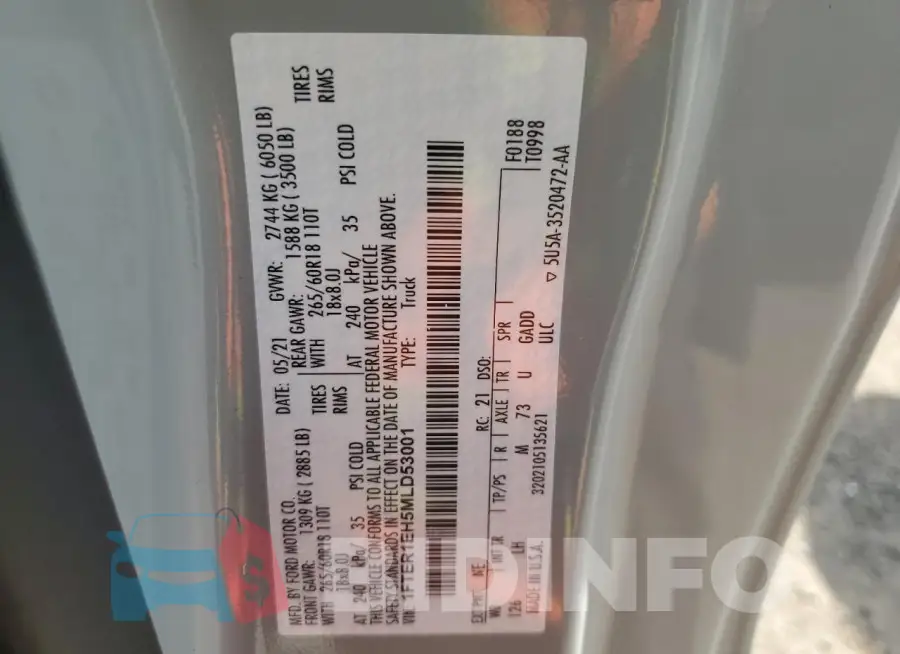 1FTER1EH5MLD53001 Photo# 13