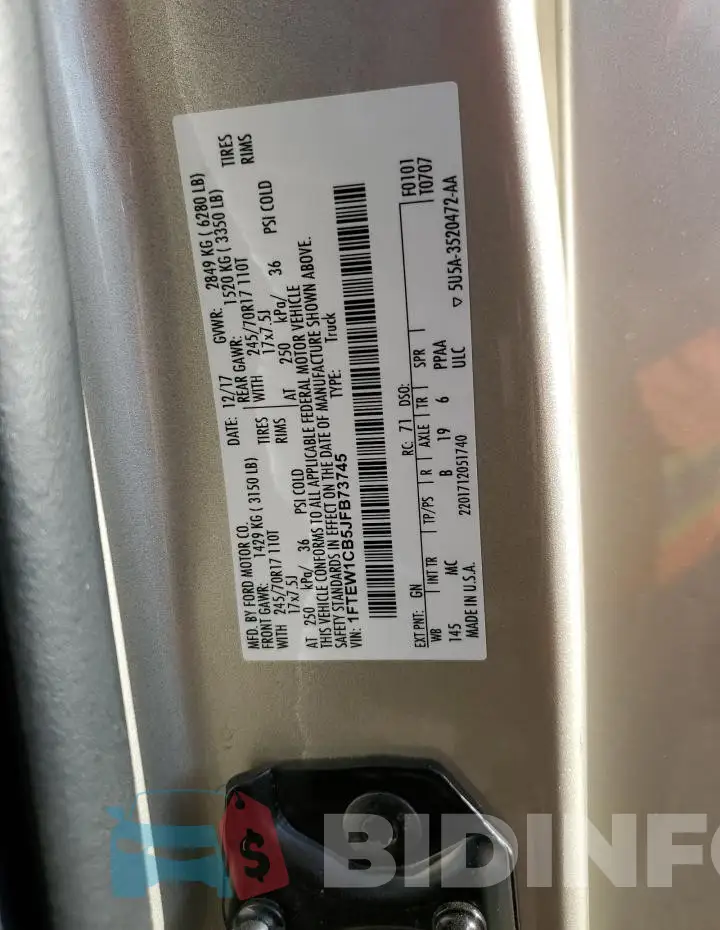 1FTEW1CB5JFB73745 Photo# 13