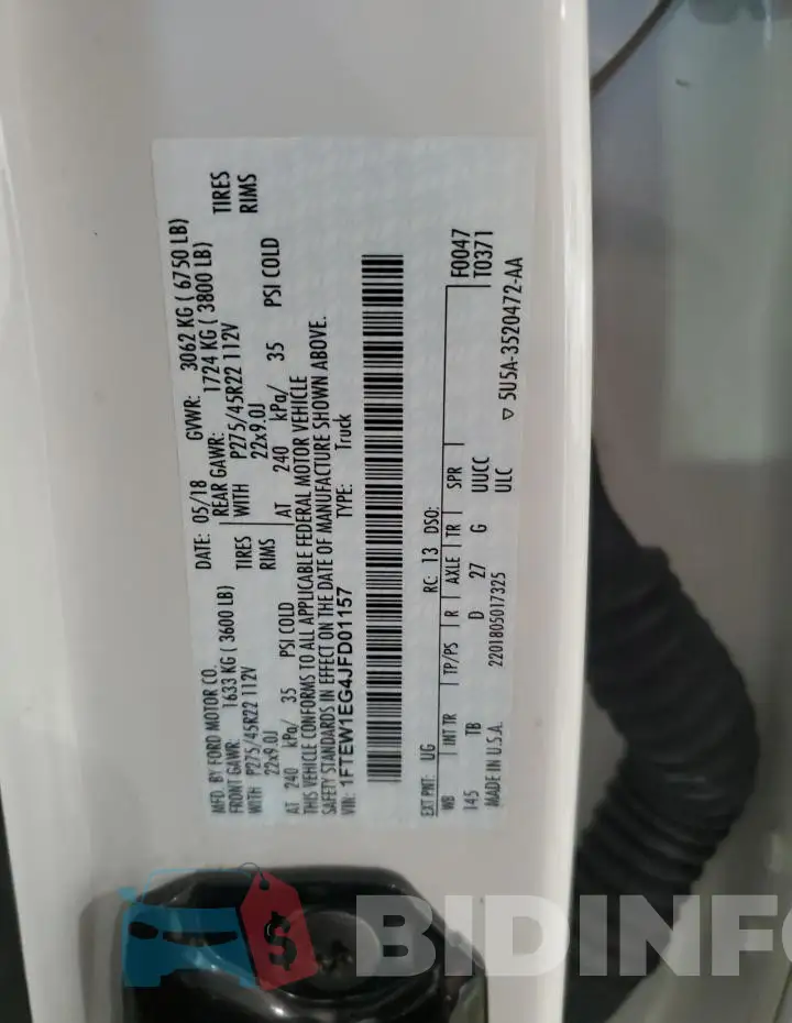 1FTEW1EG4JFD01157 Photo# 13