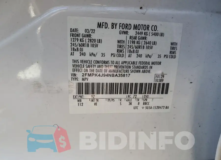 2FMPK4J94NBA35817 Photo# 13