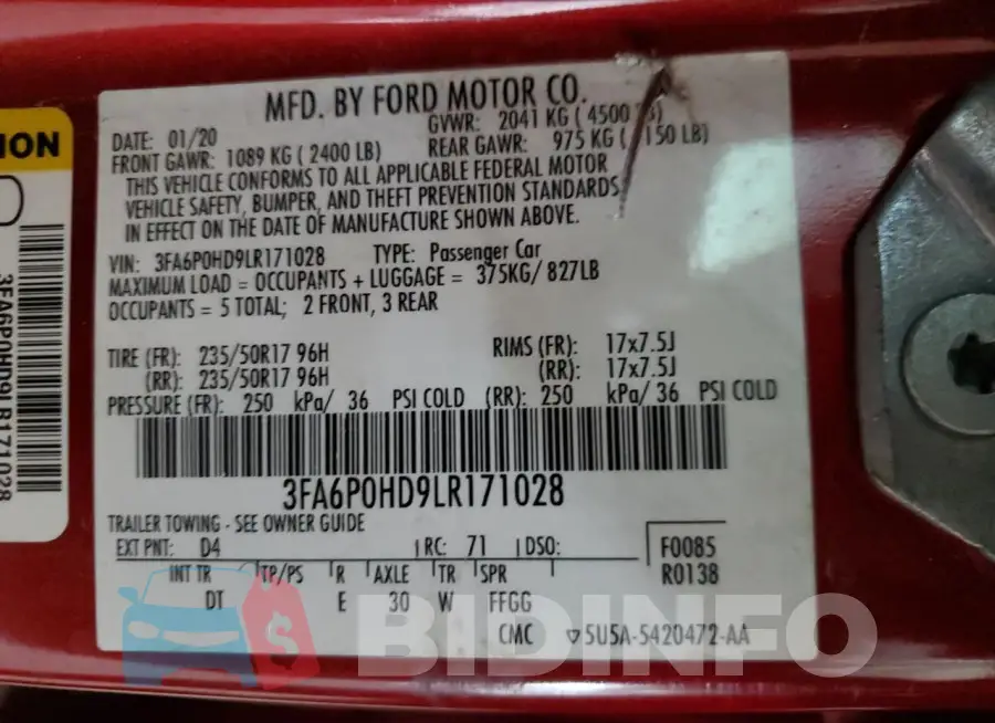 3FA6P0HD9LR171028 Photo# 12