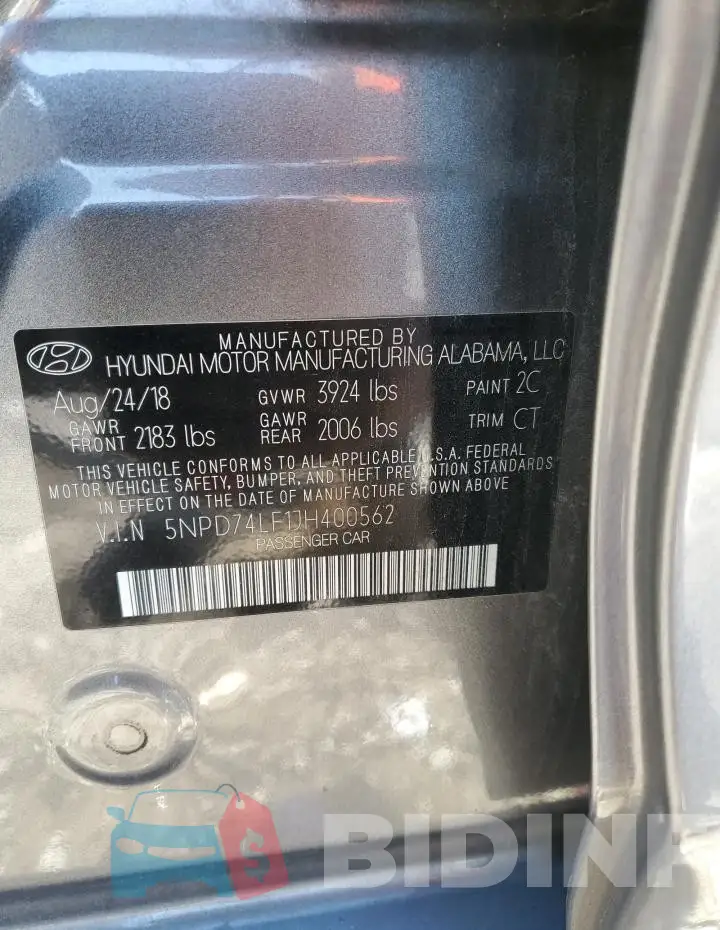 5NPD74LF1JH400562 Photo# 12