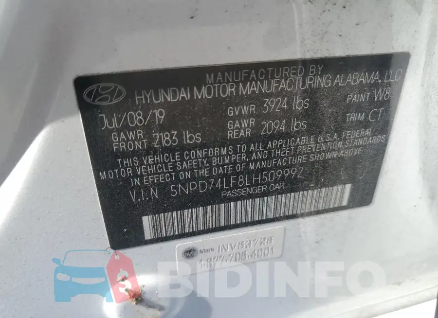 5NPD74LF8LH509992 Photo# 12