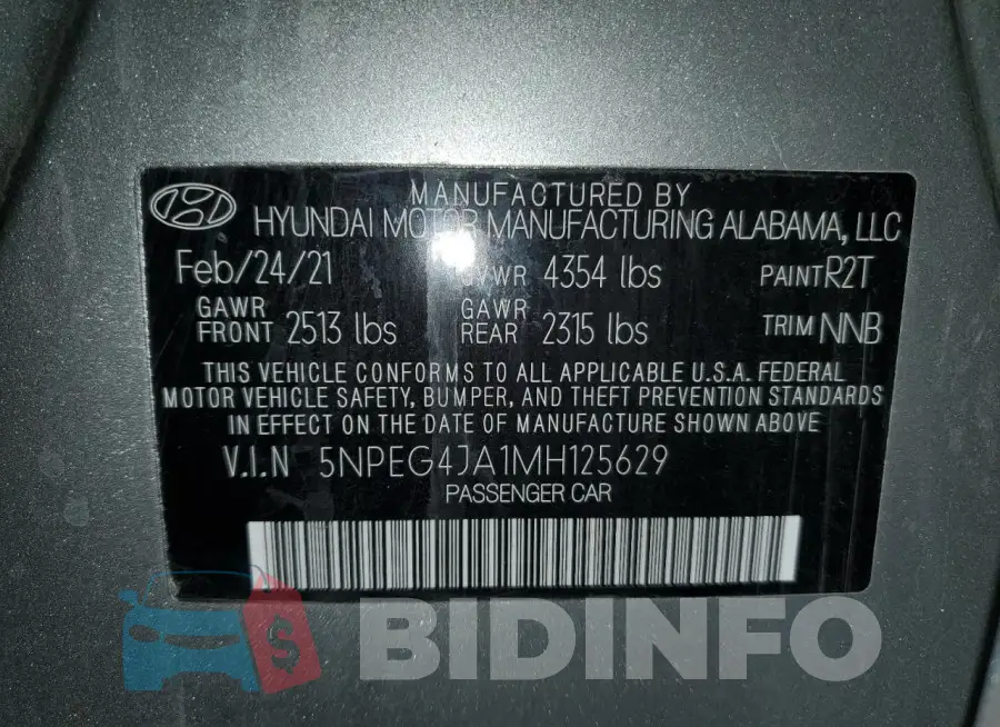 5NPEG4JA1MH125629 Photo# 12