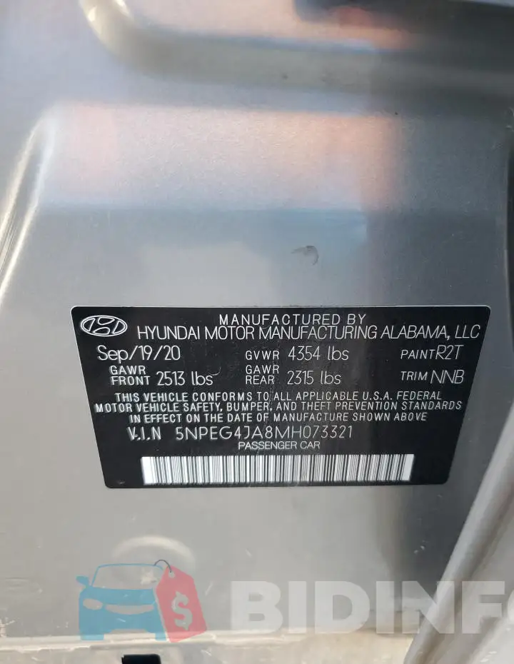 5NPEG4JA8MH073321 Photo# 13