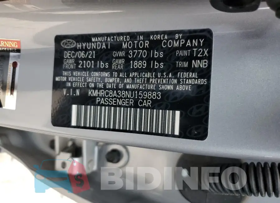 KMHRC8A38NU159883 Photo# 13