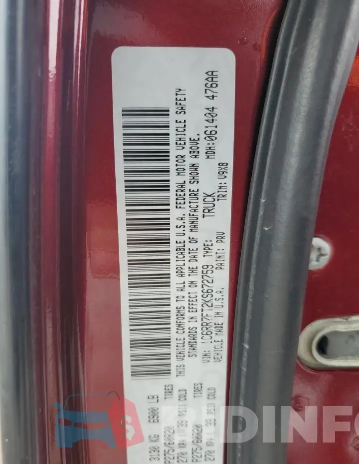 1C6RR7FT2KS672759 Photo# 12