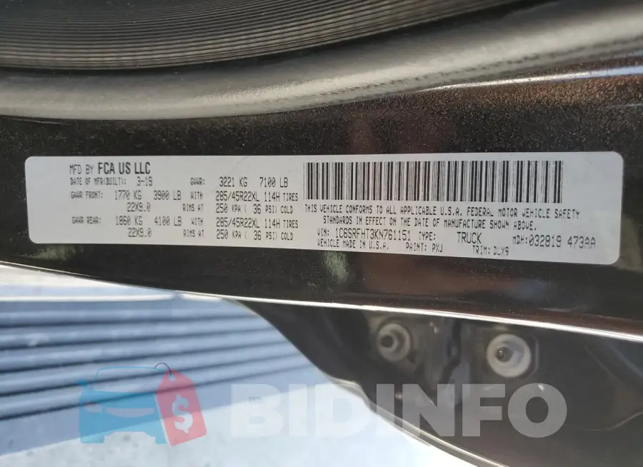 1C6SRFHT3KN761151 Photo# 12