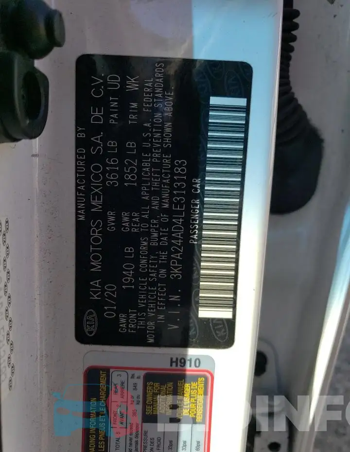 3KPA24AD4LE313183 Photo# 12