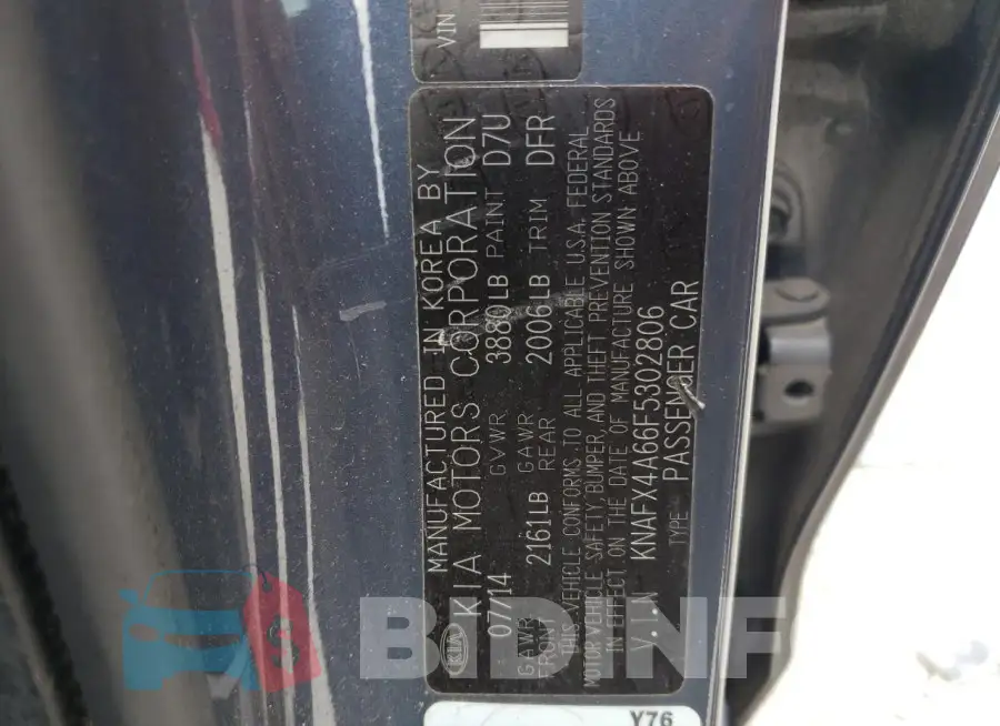 KNAFX4A66F5302806 Photo# 12