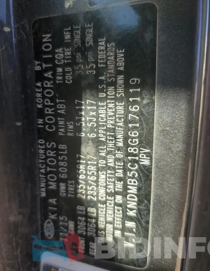 KNDMB5C18G6176119 Photo# 13