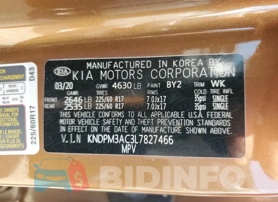 KNDPM3AC3L7827466 Photo# 14