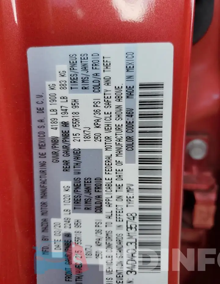 3MVDMACL3LM135748 Photo# 14