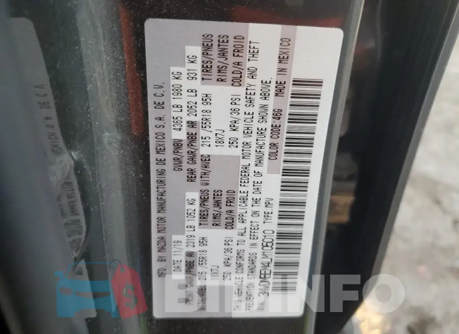 3MVDMBEM4LM105010 Photo# 14