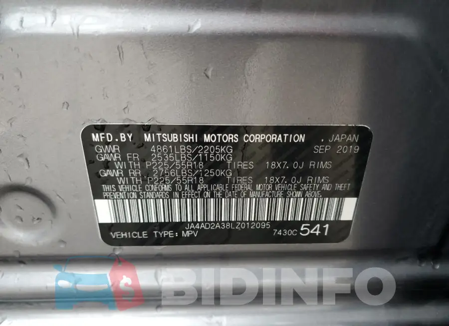 JA4AD2A38LZ012095 Photo# 13