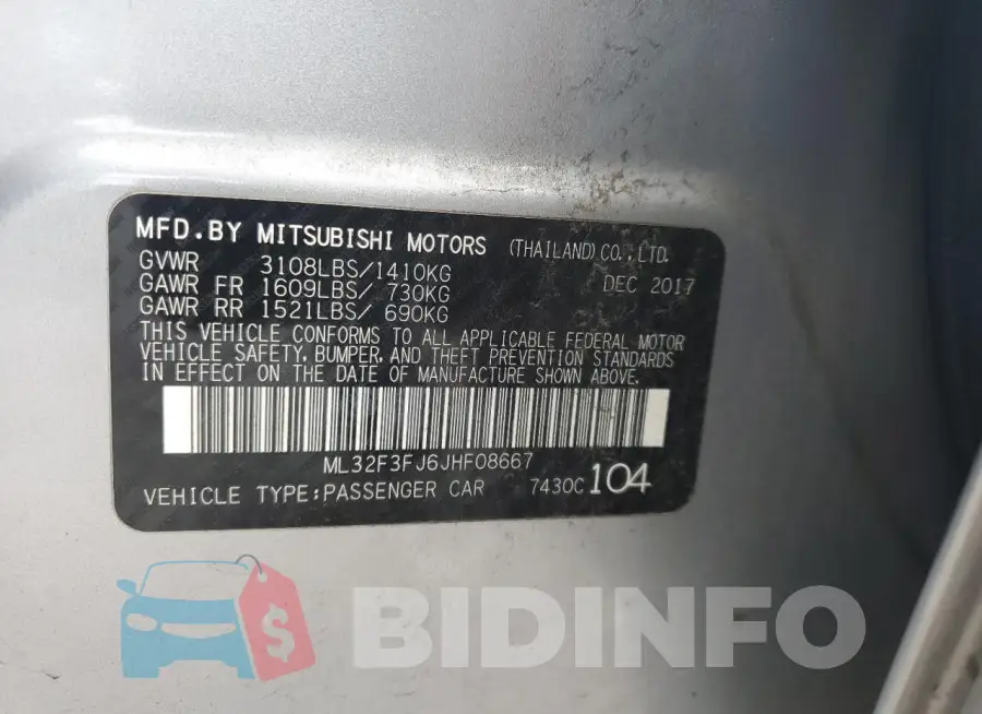 ML32F3FJ6JHF08667 Photo# 13