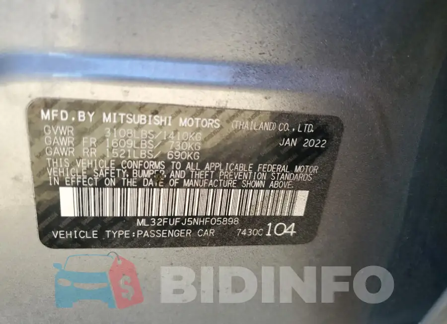 ML32FUFJ5NHF05898 Photo# 12