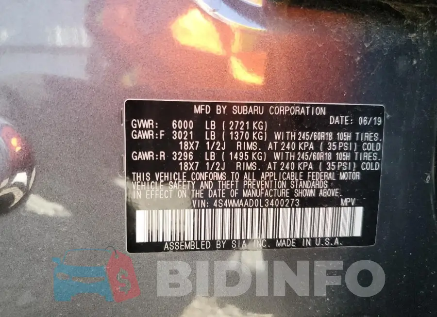 4S4WMAAD0L3400273 Photo# 14