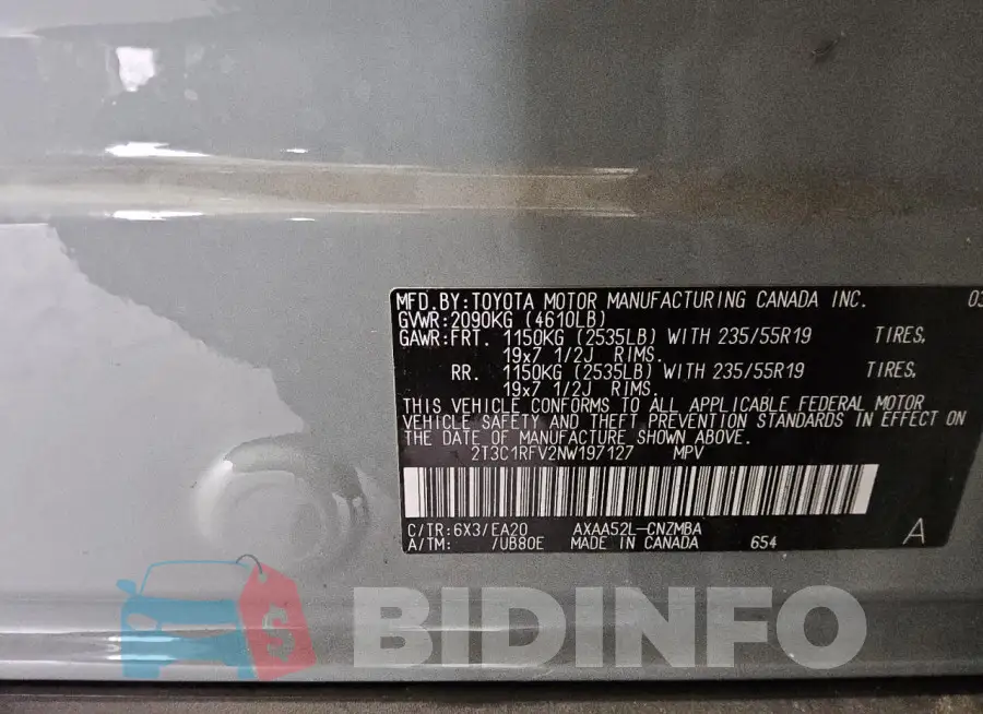2T3C1RFV2NW197127 Photo# 14