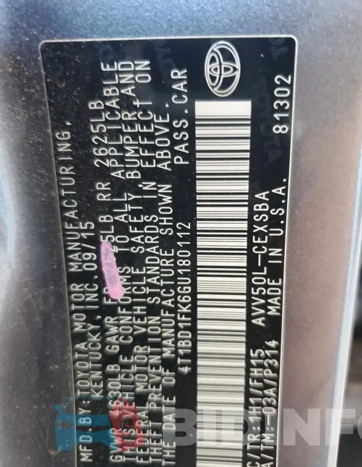4T1BD1FK6GU180112 Photo# 12