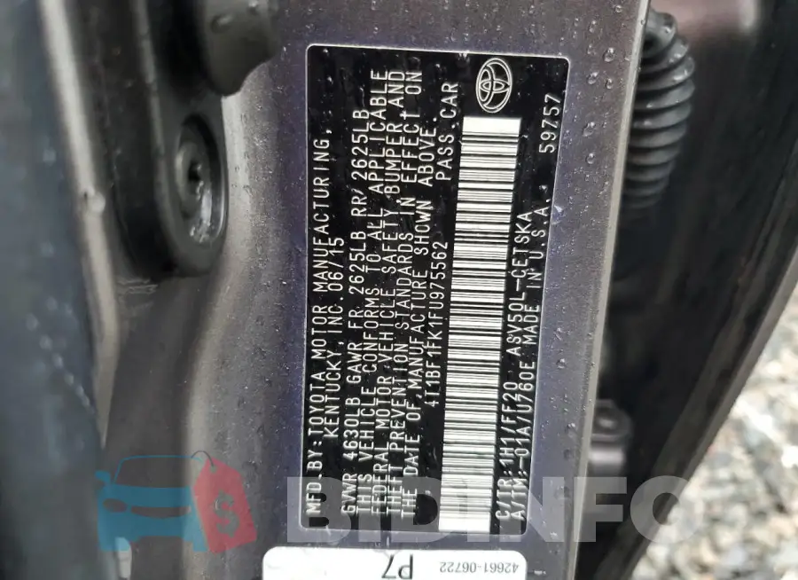 4T1BF1FK1FU975562 Photo# 13