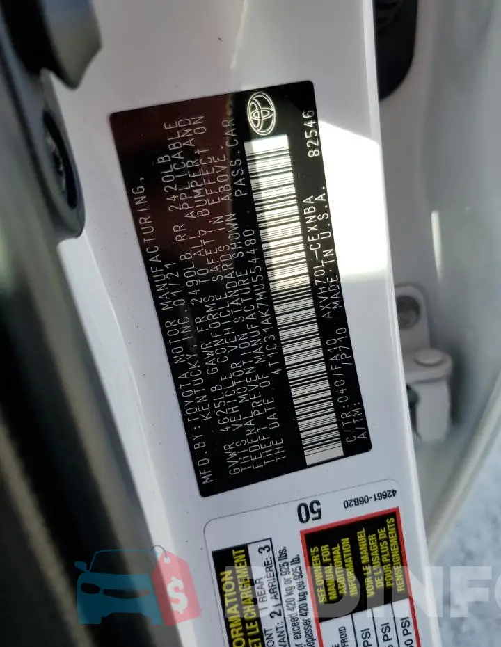 4T1C31AK7MU554480 Photo# 12
