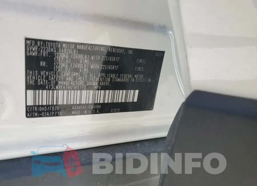4T3LWRFV7RU145175 Photo# 13
