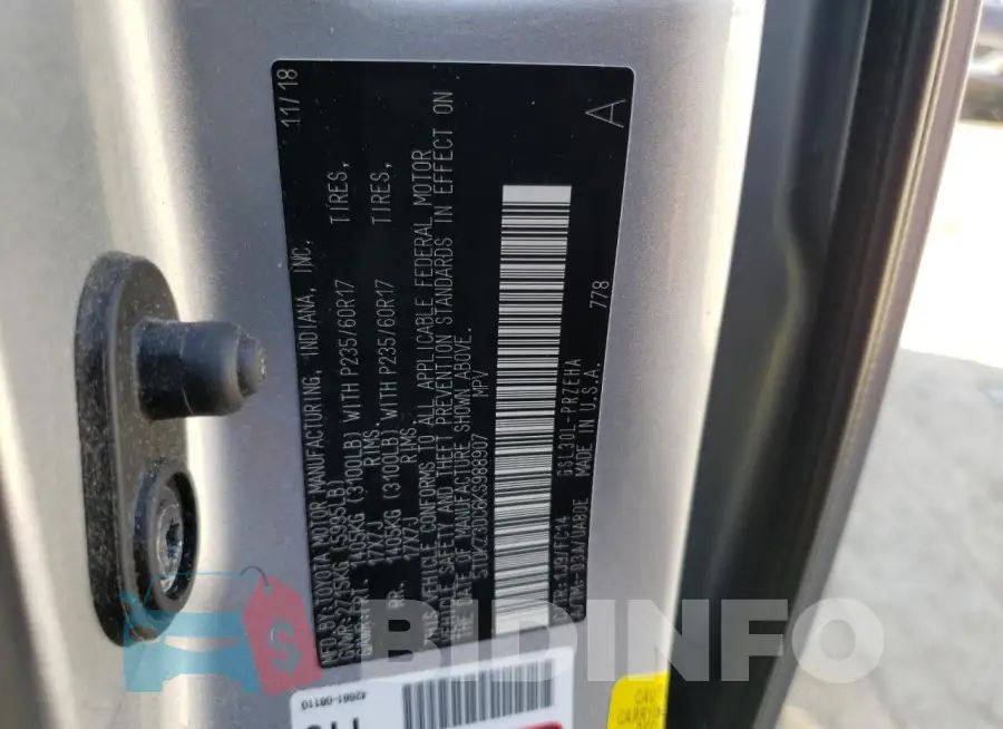 5TDKZ3DC6KS988907 Photo# 13