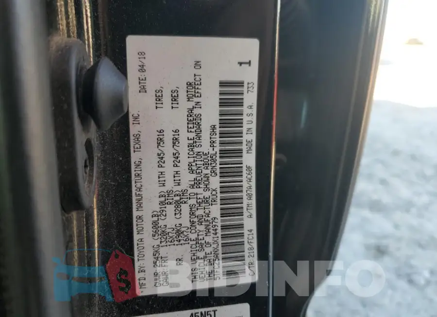 5TFCZ5ANXJX144979 Photo# 12
