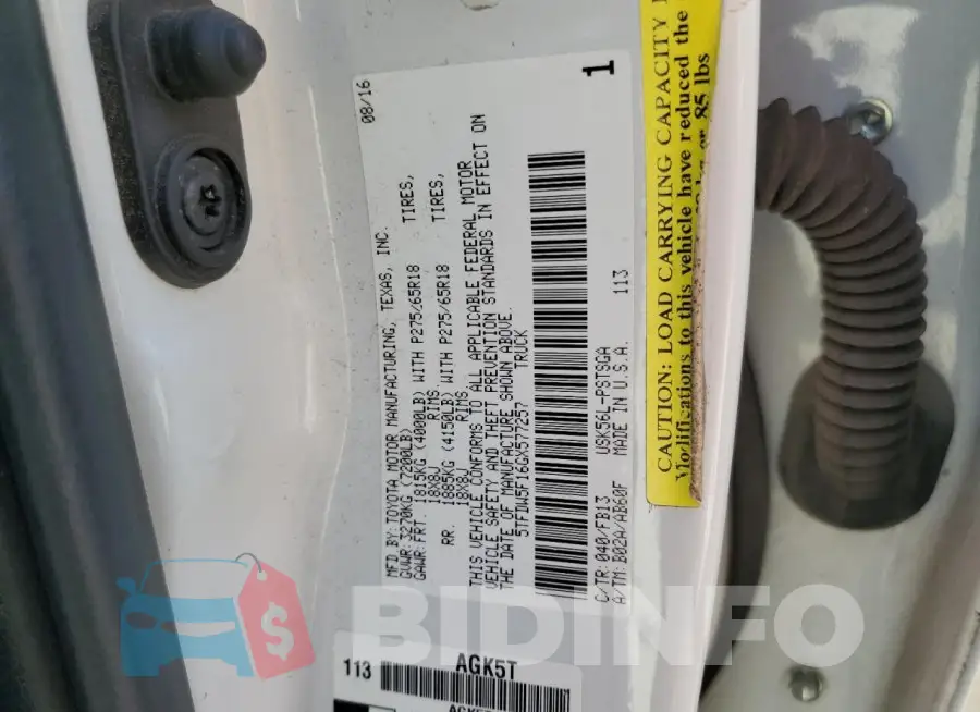 5TFDW5F16GX577257 Photo# 12