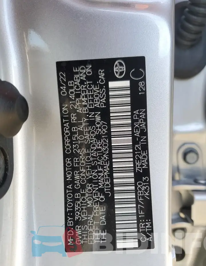 JTDEPMAE9N3021907 Photo# 12
