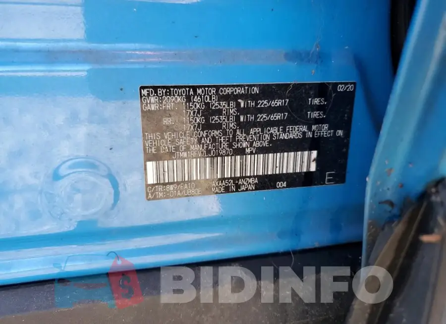 JTMW1RFV7LJ019870 Photo# 13