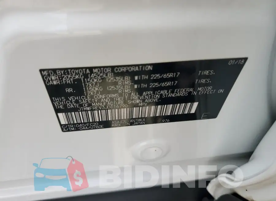 JTMWFREV3JD116790 Photo# 13