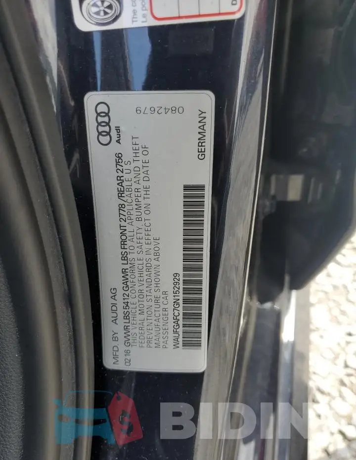 WAUFGAFC7GN152929 Photo# 12