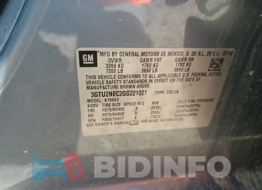 3GTU2NEC2GG221021 Photo# 13