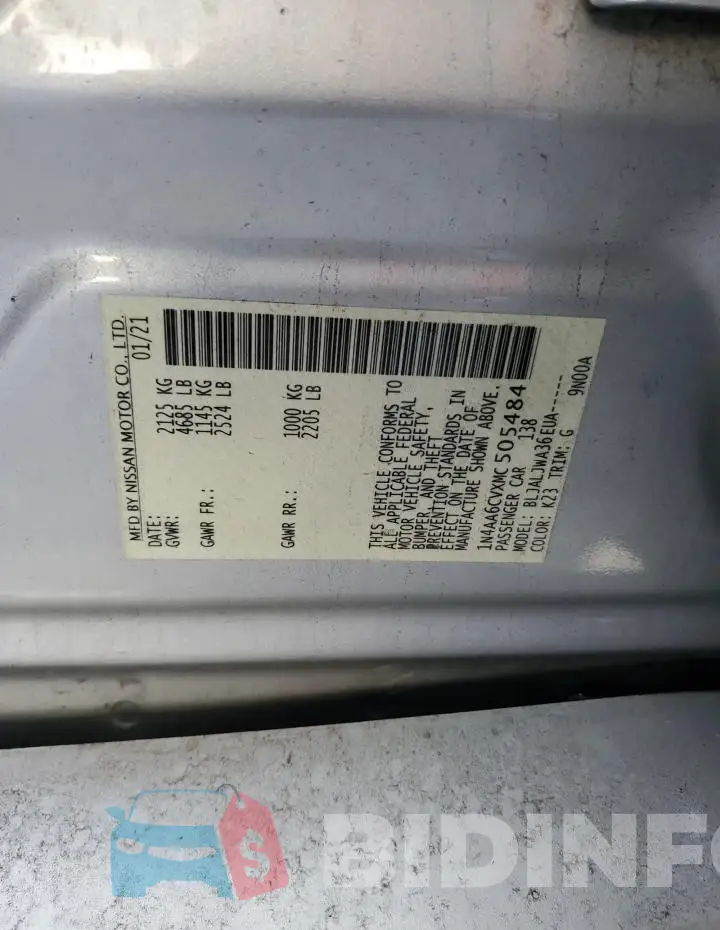 1N4AA6CVXMC505484 Photo# 12