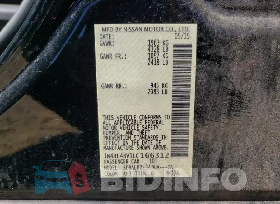 1N4BL4BV1LC166312 Photo# 12