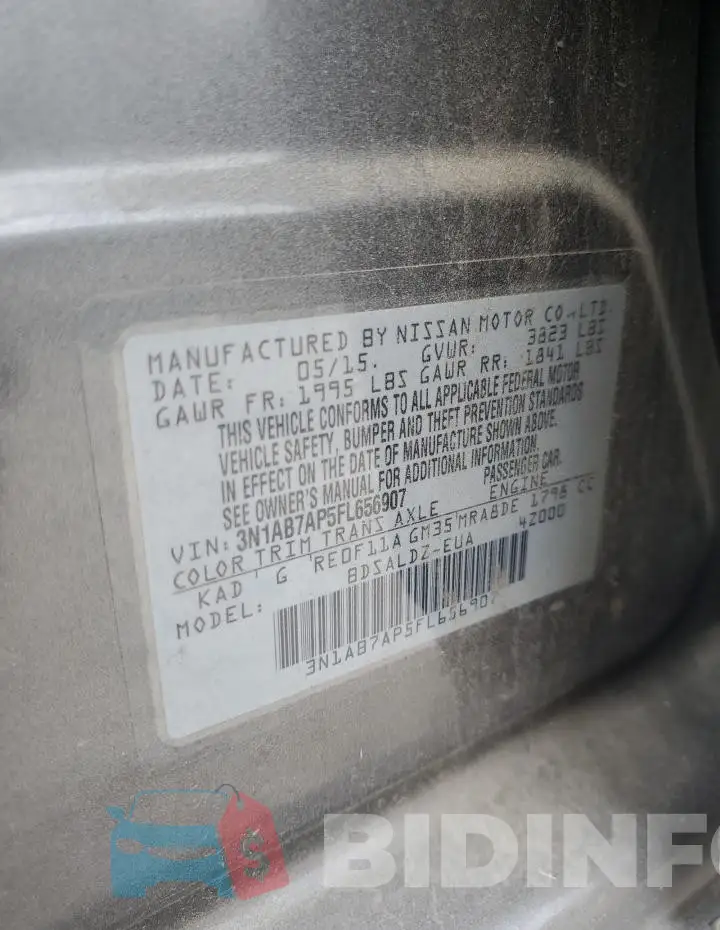 3N1AB7AP5FL656907 Photo# 12