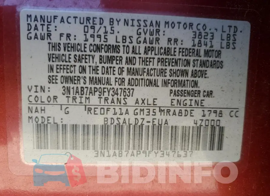 3N1AB7AP9FY347637 Photo# 12