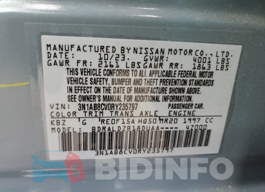 3N1AB8CV0RY235797 Photo# 12