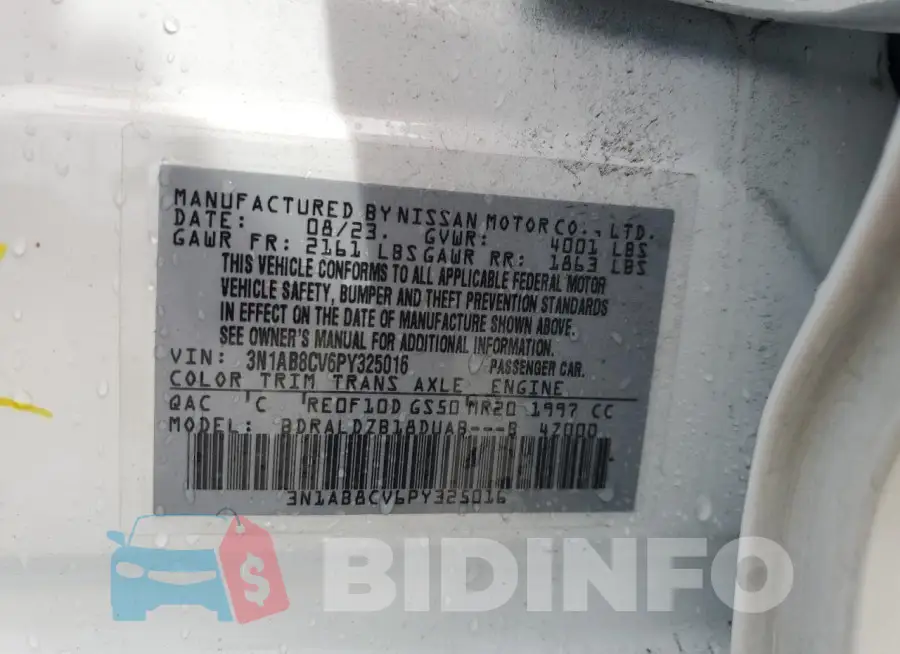 3N1AB8CV6PY325016 Photo# 12