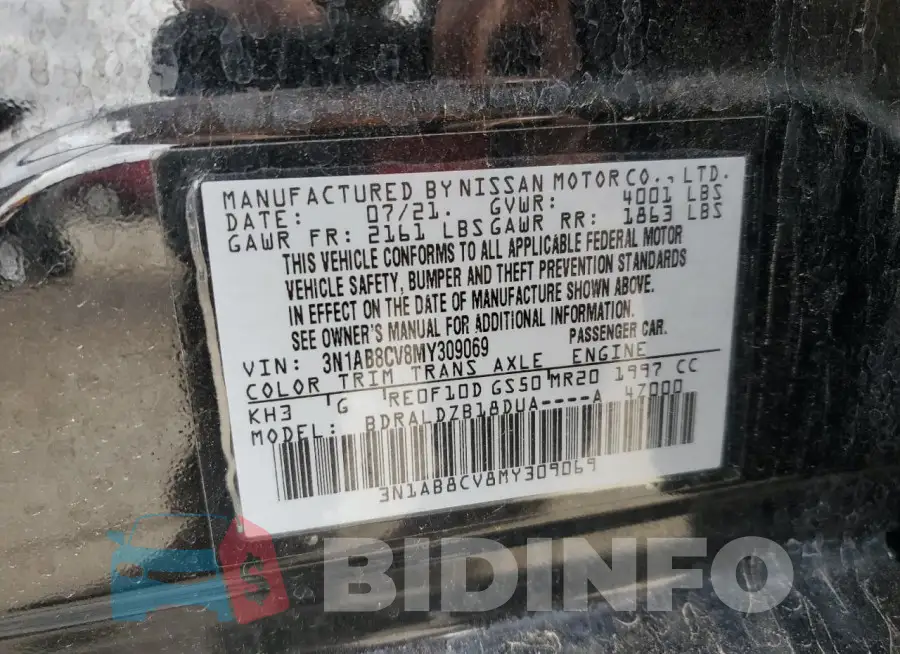 3N1AB8CV8MY309069 Photo# 12