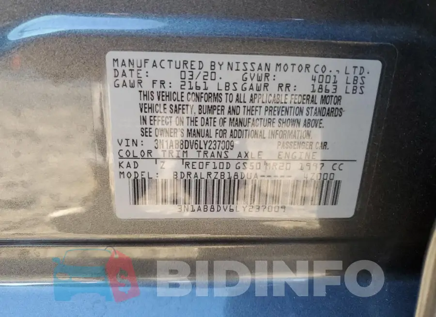 3N1AB8DV6LY237009 Photo# 12