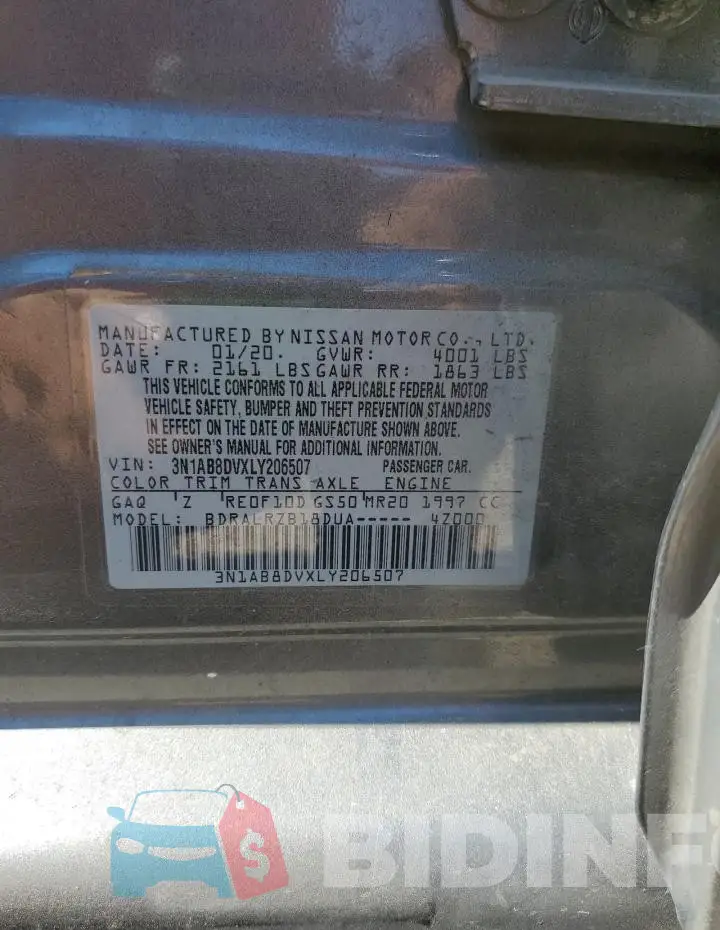 3N1AB8DVXLY206507 Photo# 12