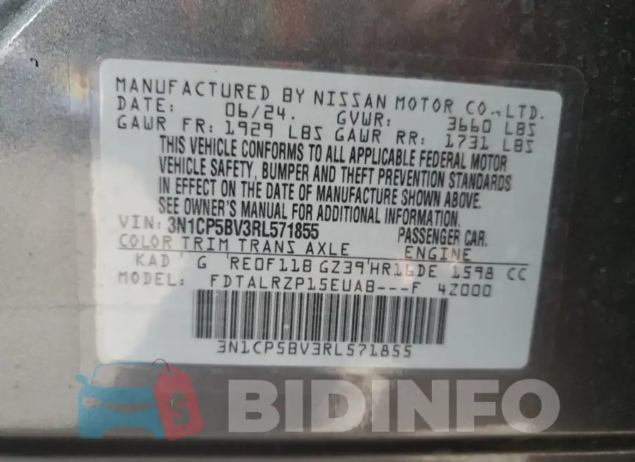 3N1CP5BV3RL571855 Photo# 12