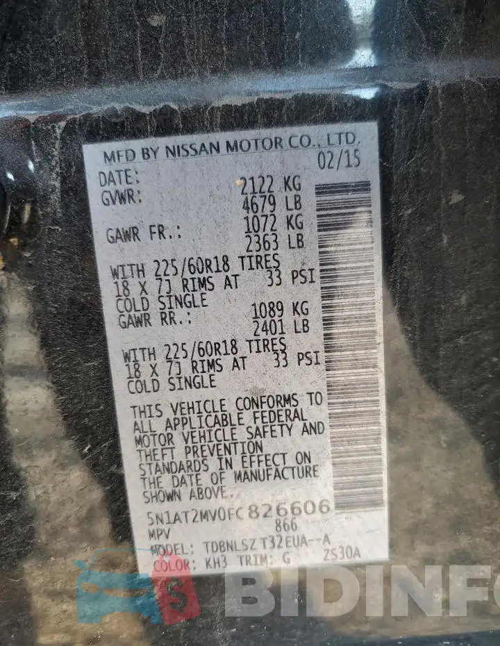 5N1AT2MV0FC826606 Photo# 13